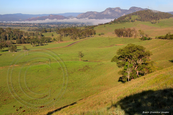 View From Mograni Lookout  to Gloucester and the Bucketts Range