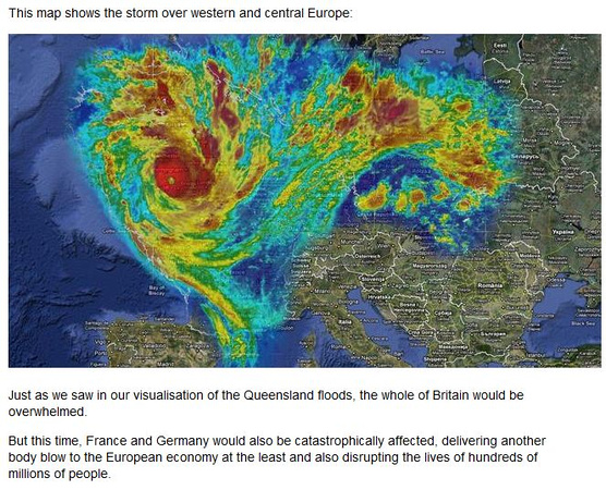 Cyclone Yasi hits Europe