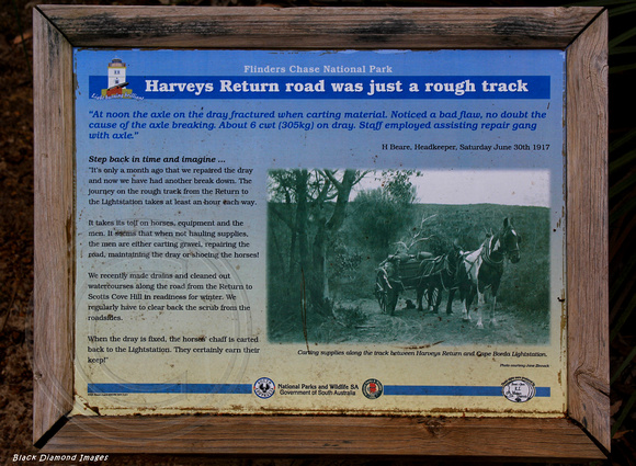 Interpretive Sign, Harvey's Return, Flinders Chase National Park, Kangaroo Island, South Australia