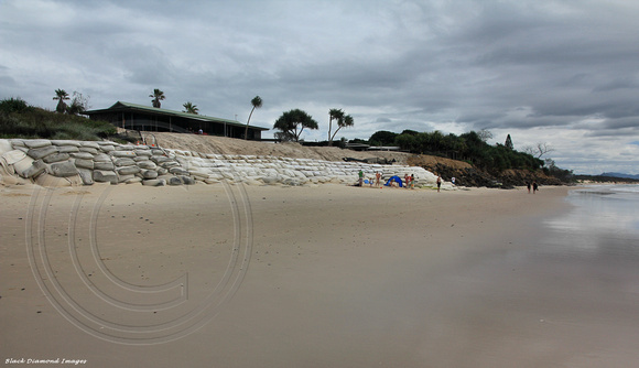 Sandbag Revetment Belongil Beach, Byron Bay, North Coast, NSW - 22nd April 2013