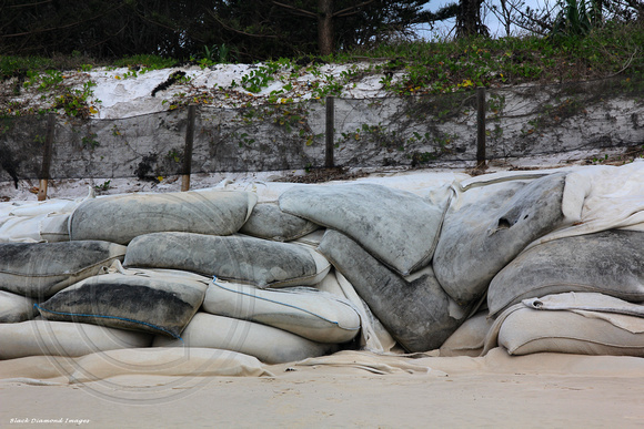 Collapsed Sandbag Revetment Belongil Beach, Byron Bay, North Coast, NSW - 22nd April 2013