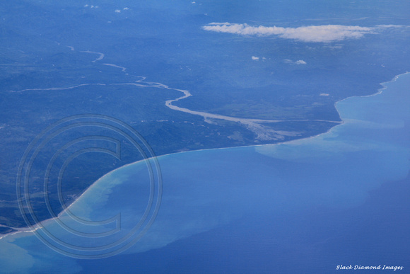 River Carablum - East Timor - Singapore Airlines Flight Path Sydney to Singapore