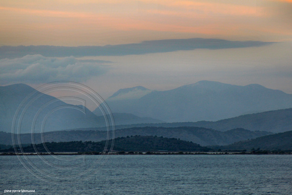 Sunset, Patras, Greece to Brindisi, Italy By Car Ferry
