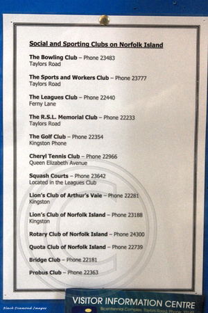 List of Social & Sporting Clubs of  Norfolk Island