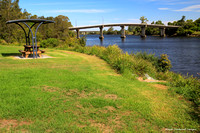 Dumaresq Island Bridge From River Side Park, Cundletown, NSW