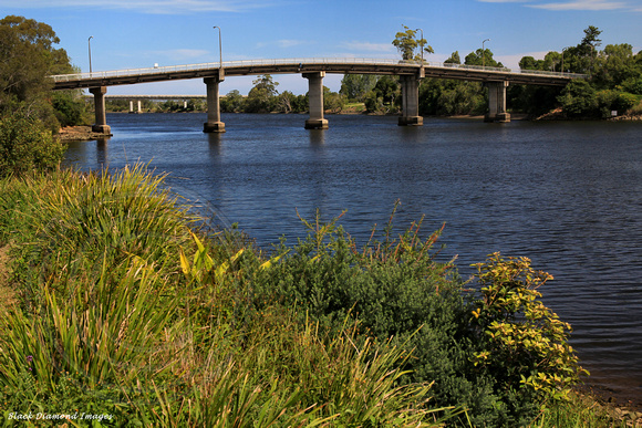 Dumaresq Island Bridge From River Side Park, Cundletown, NSW
