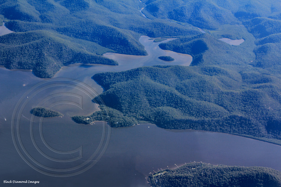Bar Island and Bar Point near Mooney Mooney on the Lower Hawkesbury River, Just North of Sydney