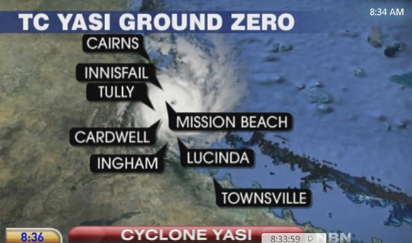 Cyclone Yasi 8.34am 3rd March
