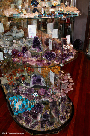 Gemstones in Cabinet, Crystal Castle, Mullumbimby, NSW