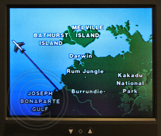 Singapore Airlines Flight Path North Over the Daley River and Timor Sea