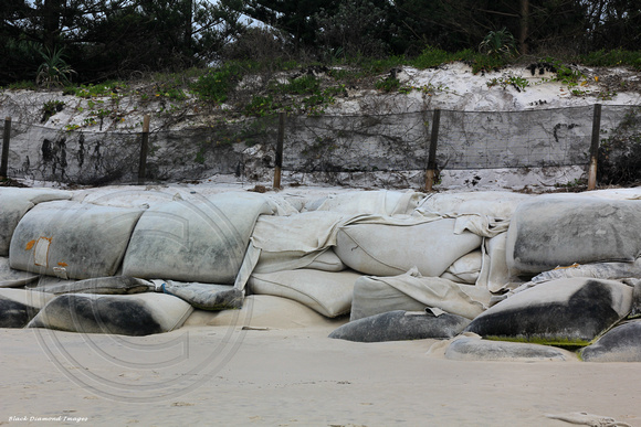 Collapsed Sandbag Revetment Belongil Beach, Byron Bay, North Coast, NSW - 22nd April 2013