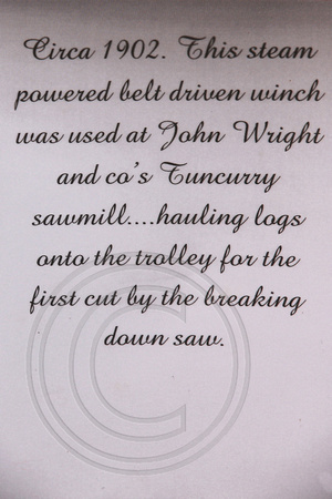 C.1902 - John Wright and Co. Tuncurry Sawmill Steam Driven Winch