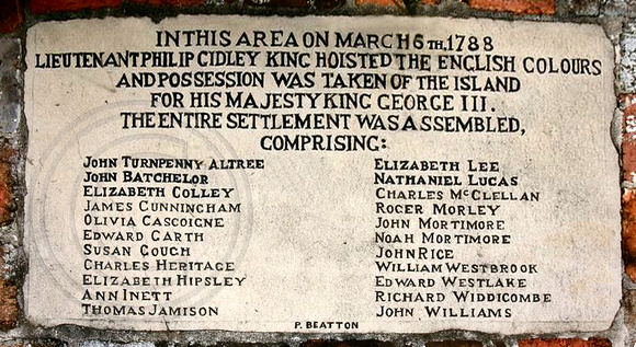 The Landing Place, March 6th 1788, Kingston Pier, Kingston, Norfolk Island