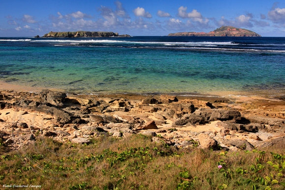 Nepean Island and Phillip Island Across  Slaughter Bay, Kingston, Norfolk Island