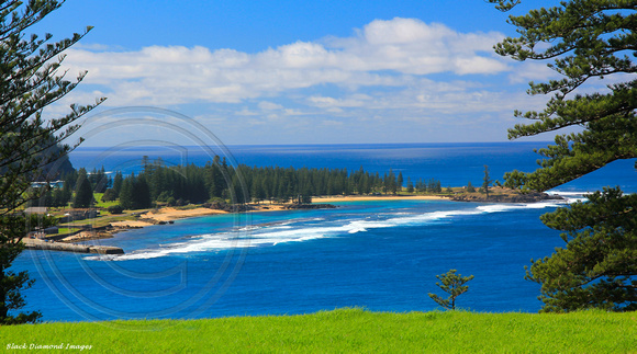View to Kingston From  Shearwater Lodge, Point Ross, Norfolk Island
