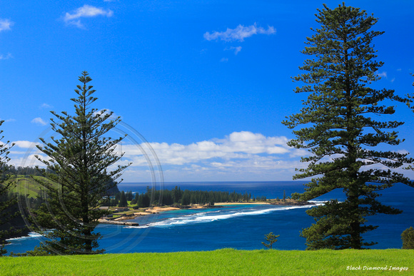 View to Kingston From  Shearwater Lodge,  Point Ross, Norfolk Island
