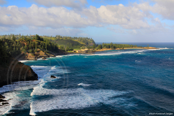View From Bumbora Reserve Looking Across Cresswell Bay to Kingston, Norfolk Island
