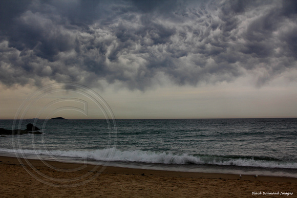 Storm Clouds over Unidentified Beach at Opal Cove Resort, Coffs Harbour, 24th September 2013