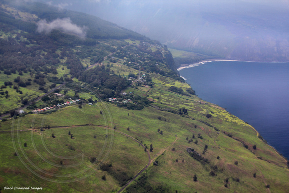 Heading across Kukuihoele Park to Waipio Valley, Waikoekoe Gulch, Big Island, Hawaii