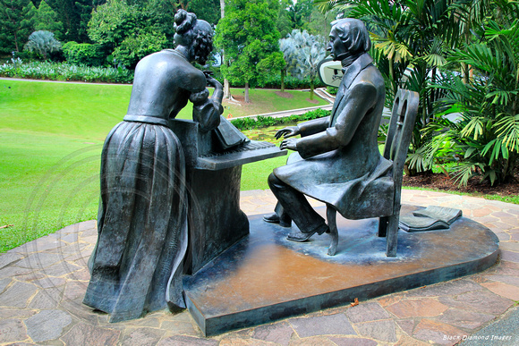 Statue of Frederick Chopin near Symphony Lake, Singapore Botanic Gardens