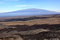 Mauna Kea, and Volcanic landscape on side of Mauna Loa, Big Island, Hawaii