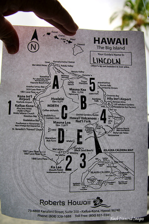 Robert's Circle Island Tour Map, The Big Island, Hawaii