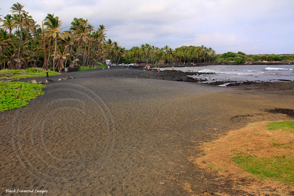 Punalu'u Black Sand Beach, Big Island, Hawaii