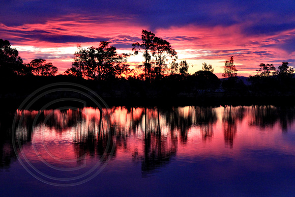 Sunset, Wallamba River, Darawank, Great Lakes, NSW 14.8.2014