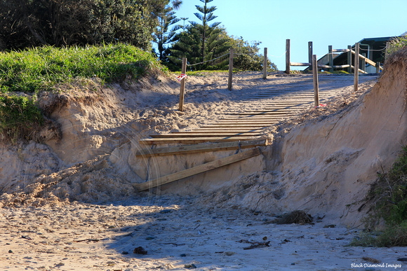 Beach Erosion Old Bar, Manning Valley, NSW, Australia