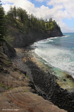 View Over Cemetery Bay to Collins Head From Driver Christian Road Lookout, Norfolk Island