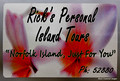 Rick's Personal Island Tours Sign