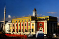 Skanderbeg Square and Et'hem Bey Mosque, downtown Tirana, Albania