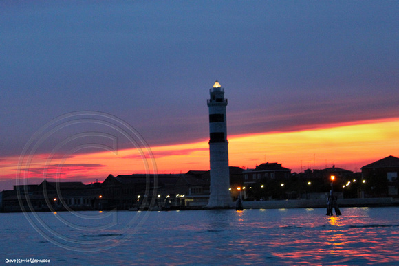 Murano Island Lighthouse-Sunset-Burano/Murano Islands, Venice, Italy