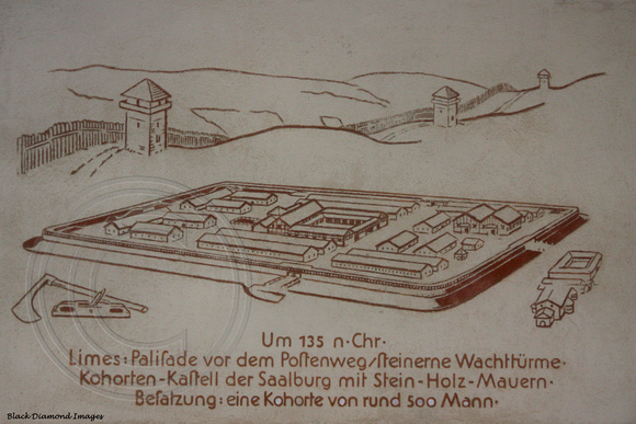 Saalburg Roman Fortress,  UNESCO World Cultural Heritage Site, Bad Homburg vor der Höhe, Hesse, Germany