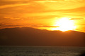 Sunset, Patras, Greece to Brindisi, Italy By Car Ferry