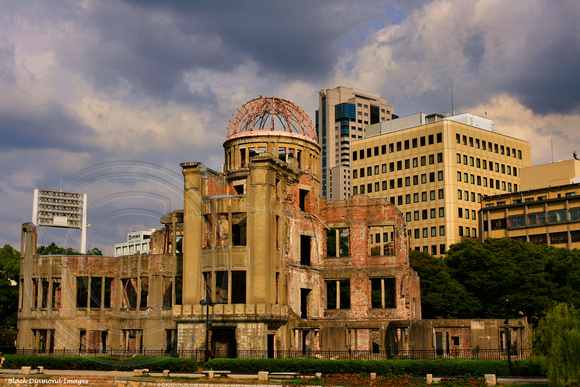 Hiroshima Peace Memorial, commonly called the Atomic Bomb Dome or A-Bomb Dome and Genbaku Dome - Hiroshima