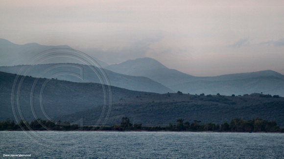 Sunset, Patras, Greece to Brindisi, Italy By Car Ferry