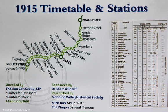 1915 North Coast Rail Timetable & Stations Gloucester Taree Wauchope
