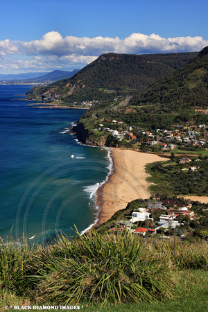View over Seacliff Bridge Fron Bald Hill Lookout Stanwell Park