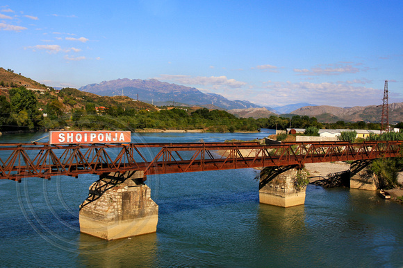 Railway Bridge over the Drin or Drini River - Albania
