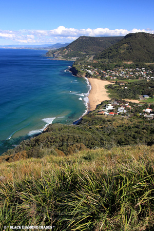 View over Seacliff Bridge Fron Bald Hill Lookout Stanwell Park